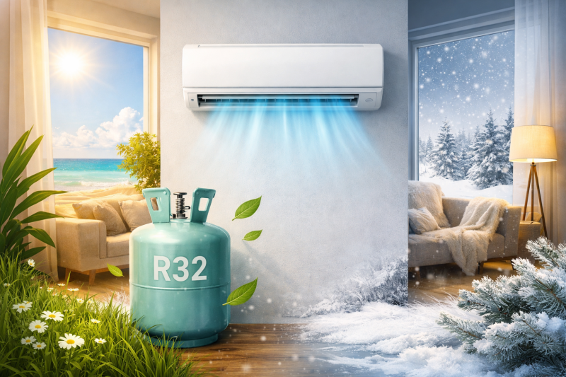 Gaz R32 pour climatiseur : efficacité énergétique, respect de l’environnement et performance optimale pour votre confort thermique annuel