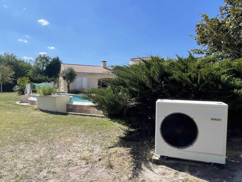 Pompe à chaleur piscine Teddington Cestas vue pompe